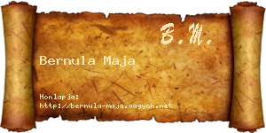 Bernula Maja névjegykártya